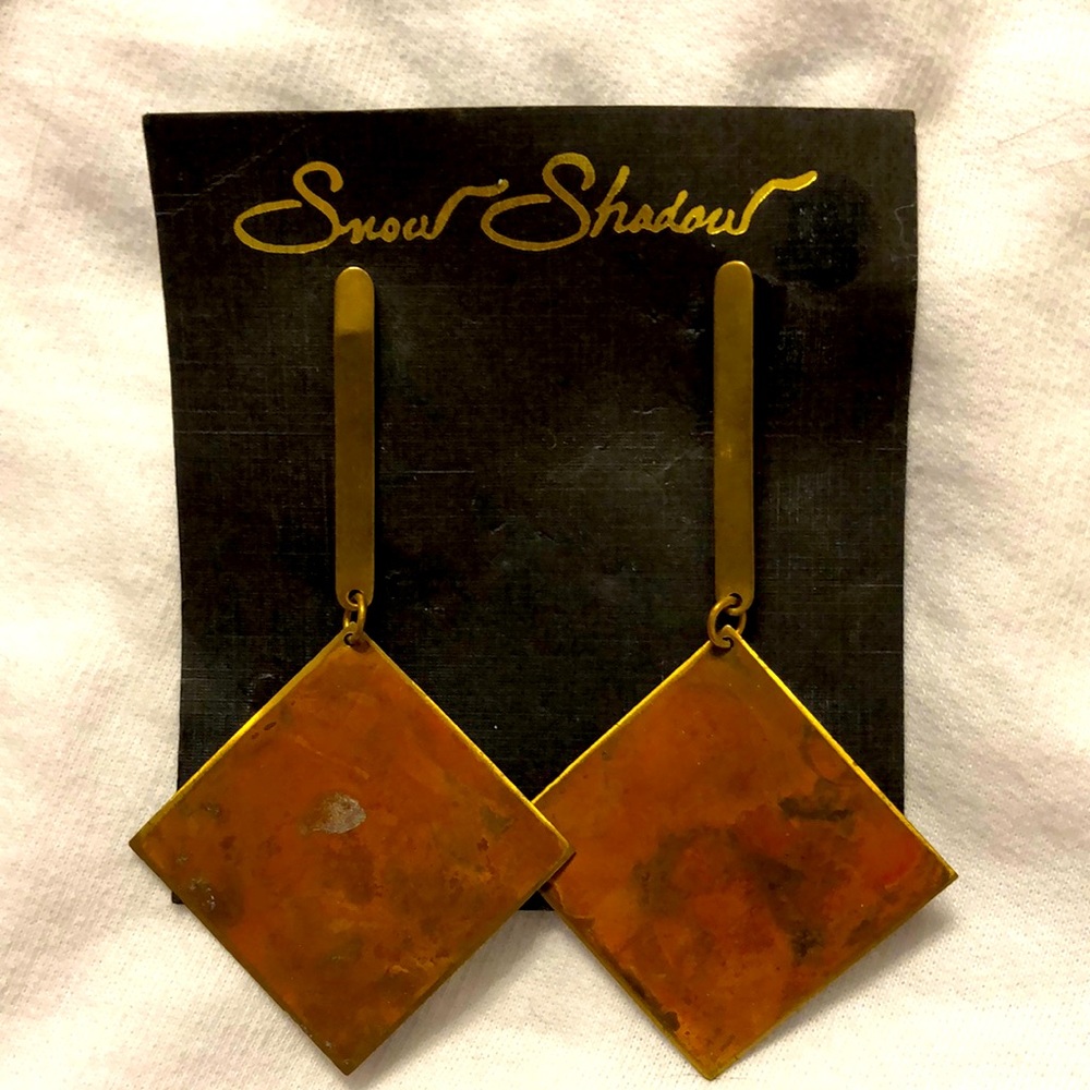 Metal Copper and Gold Tone Custom Handmade Earrings